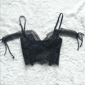 Black Lace Corset Lingerie